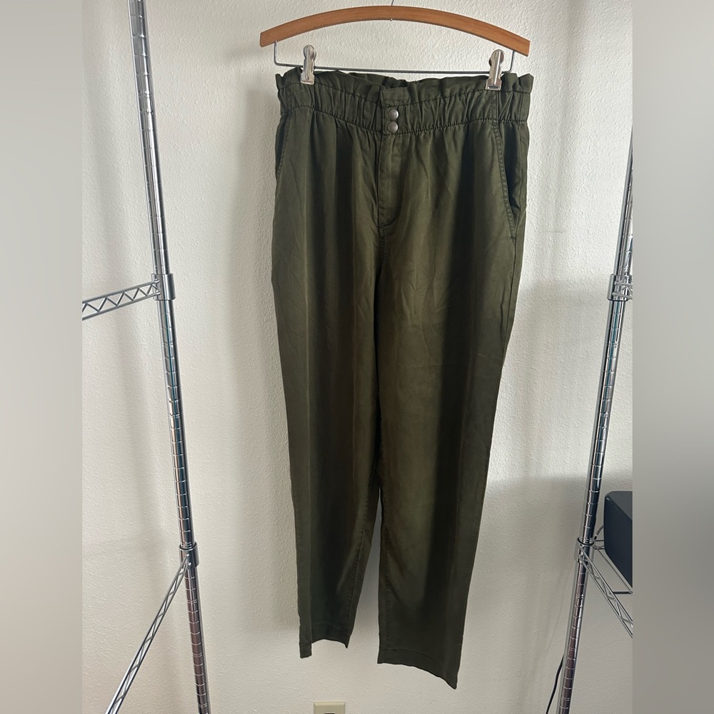 THREE DOTS Green Casual Pants.